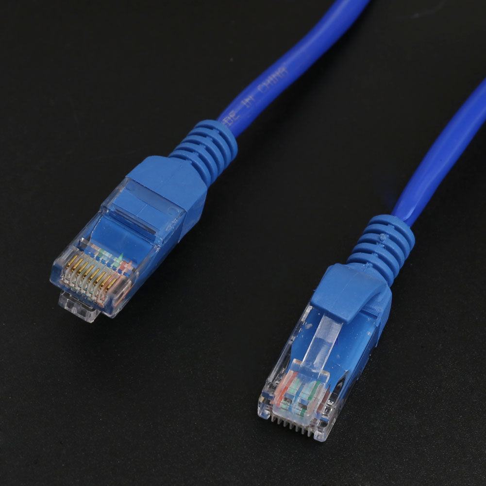 1Pc High Speed 2m Round UTP Cat.5 Flat Ethernet Network  Cable RJ45 Patch LAN Cord Wire for PC Laptop Router - ebowsos