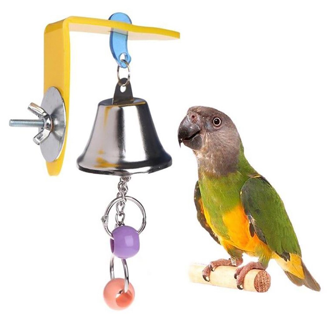 1Pc Small Pet Toys Creative Parrot Toy Creative Funny Bite Resistant Hanging Bell Toy Bird Toys Pet Interactive Supplies-ebowsos