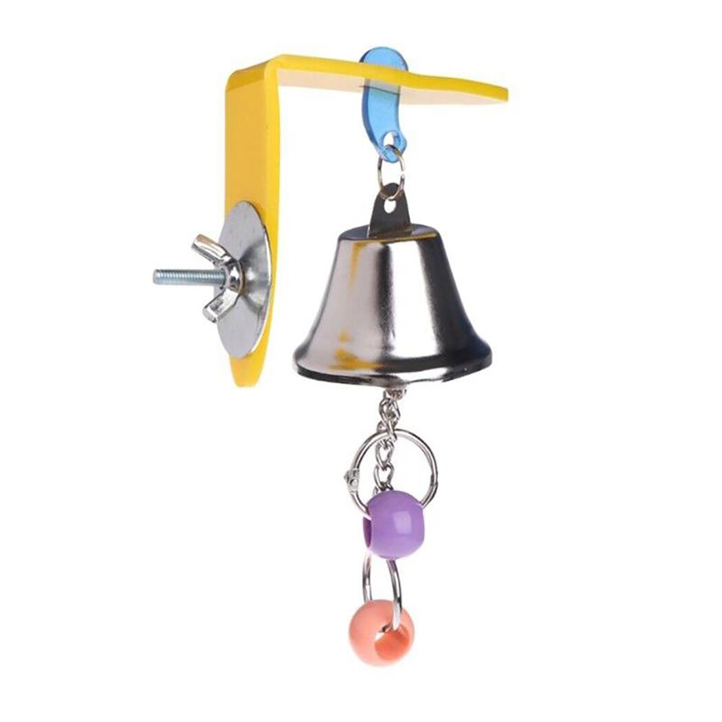 1Pc Small Pet Toys Creative Parrot Toy Creative Funny Bite Resistant Hanging Bell Toy Bird Toys Pet Interactive Supplies-ebowsos