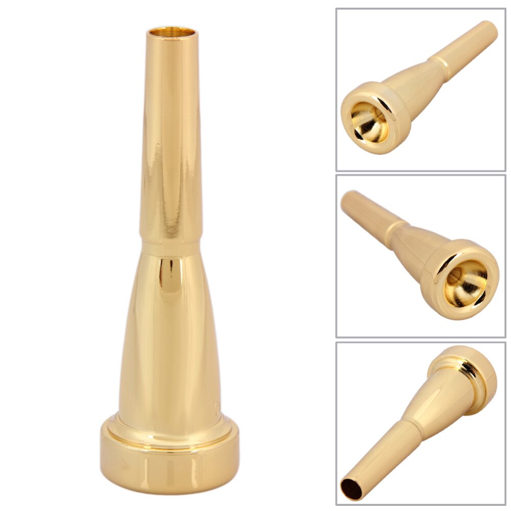 1Pc Trumpet Mouthpiece 24K Gold Plated Mega Rich Tone Trumpet Mouthpiece 7C 120g Trumpet Music Accessories-ebowsos