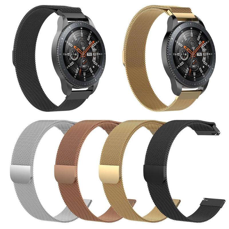 1Pcs 22mm Milanese Magnetic Loop Stainless Steel Wristband Watch Strap for Samsung Galaxy Watch 46mm Smart Band Watch Promotion - ebowsos