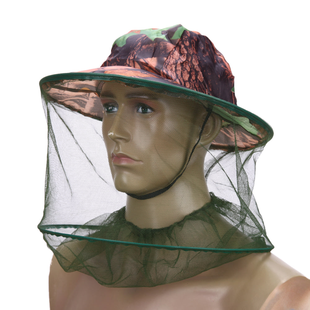 1Pcs Camouflage Fishing Hat Mosquito Net Fishing Hat Unisex Bee keeping Insects Polyester Prevention Cap Fishing Tools Outdoor-ebowsos