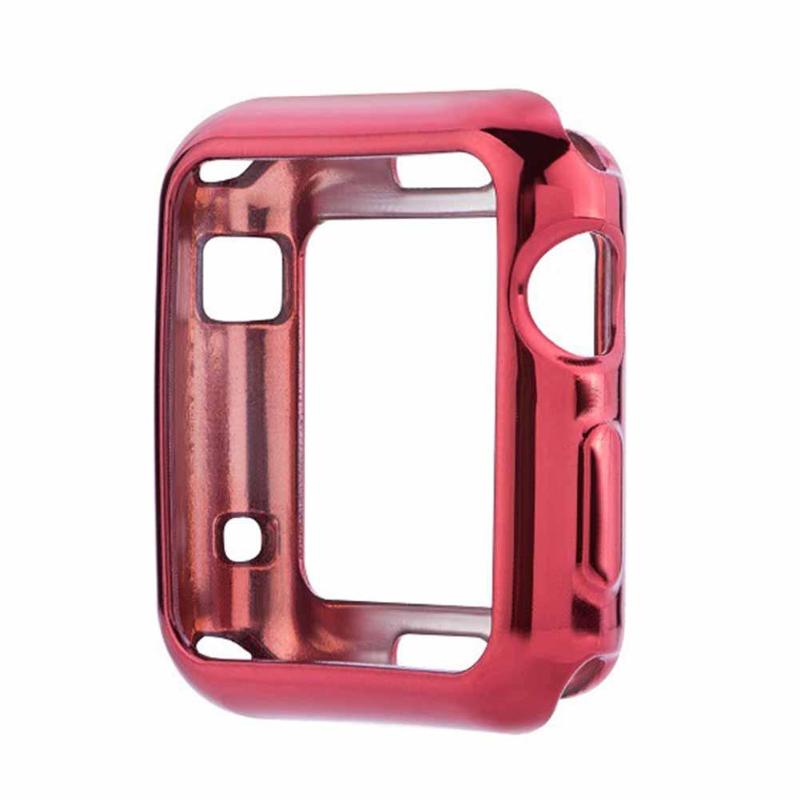 1Pcs Electroplating TPU Watch Protective Case Cover Shell Frame Housing Replacement for Apple Watch iWatch 1 2 3 High Quality - ebowsos