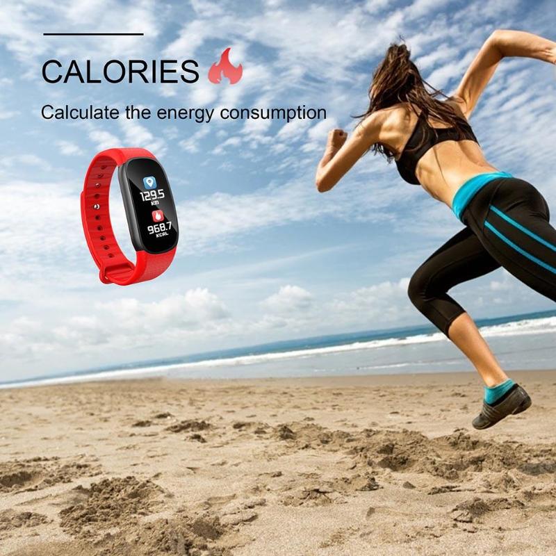 1Pcs F603 Waterproof Bluetooth Heart Rate Blood Pressure Monitor Smart Bracelet Fitness Wrist Band for IOS Android High Quality - ebowsos