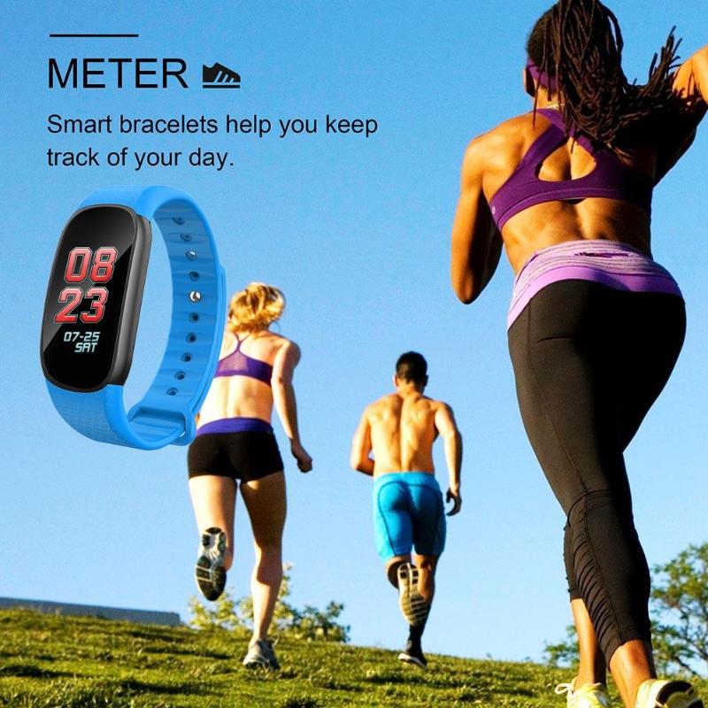 1Pcs F603 Waterproof Bluetooth Heart Rate Blood Pressure Monitor Smart Bracelet Fitness Wrist Band for IOS Android High Quality - ebowsos