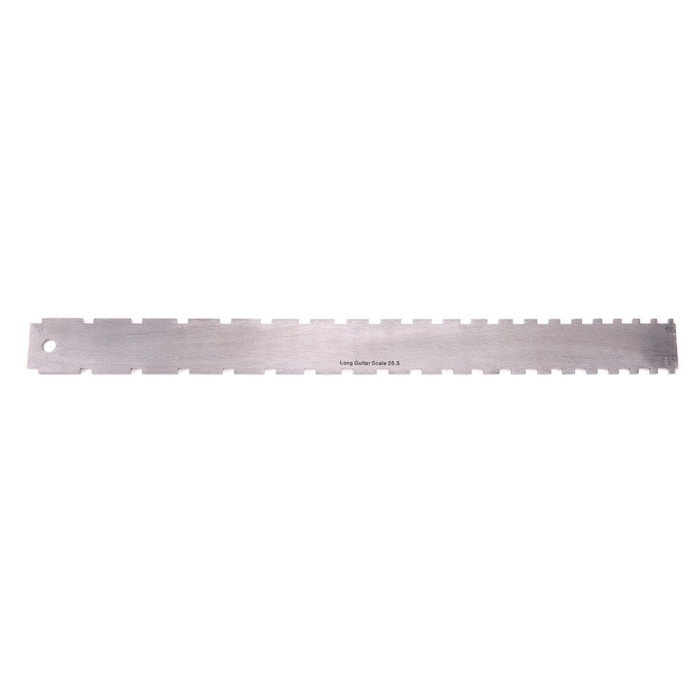 1Pcs Guitar Fingerboard Ruler Silver Stainless Steel Guitar Neck Notched Straight Edge Luthiers Tool Guitarra Accessories-ebowsos