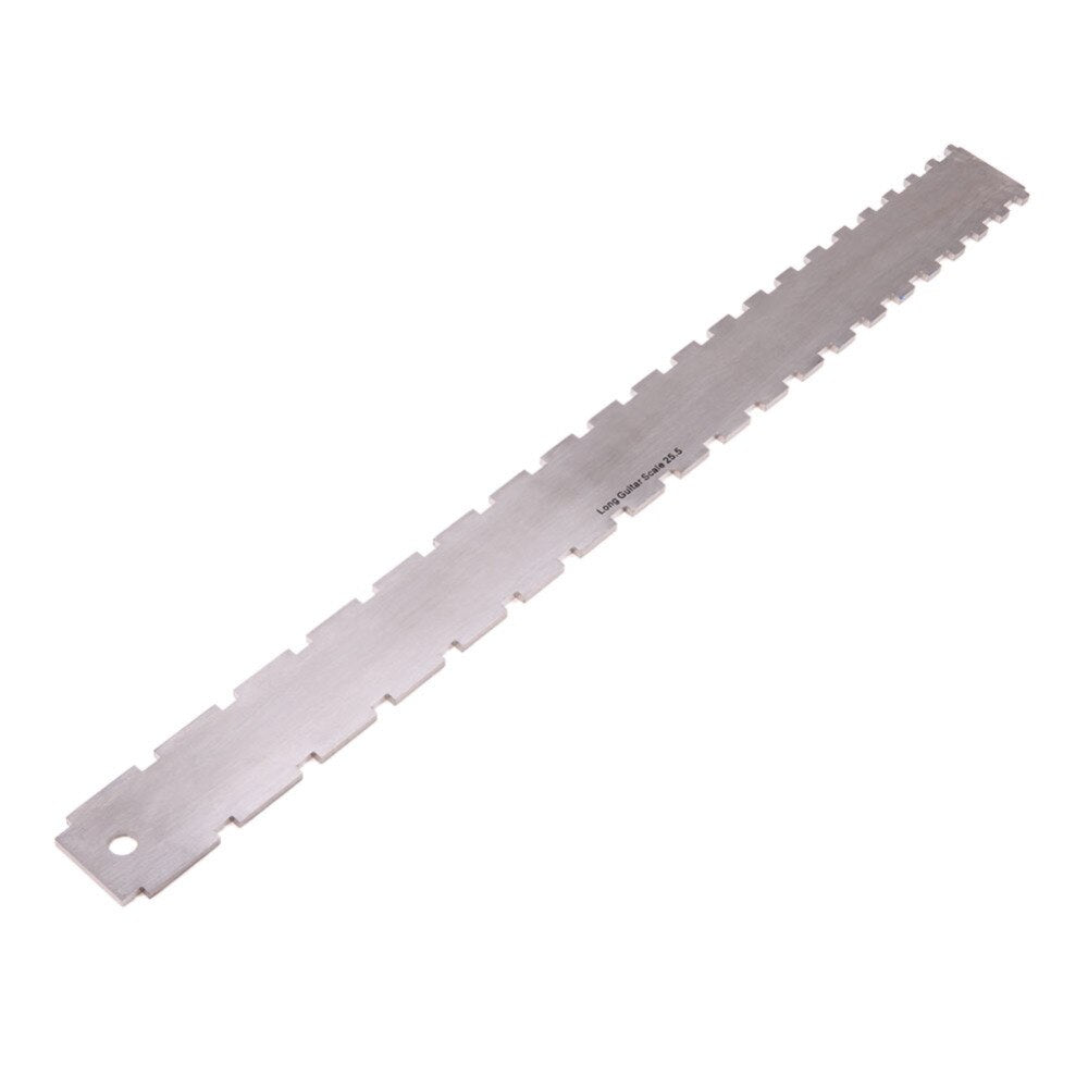 1Pcs Guitar Fingerboard Ruler Silver Stainless Steel Guitar Neck Notched Straight Edge Luthiers Tool Guitarra Accessories-ebowsos