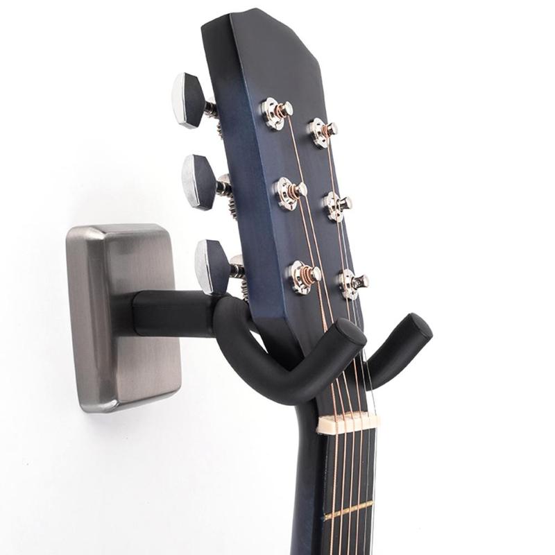 1Pcs Guitar Stand Hanger Hook Holder Wall Mount Stand Rack Bracket Display Fits most Guitar Bass Easy To Install-ebowsos