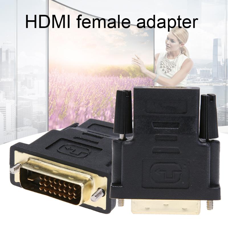 1Pcs HDMI Converter Cable Female to DVI 24+1Pin Male Converter Adapter Cable Connector for PC TV Monitor High Quality Adapter - ebowsos