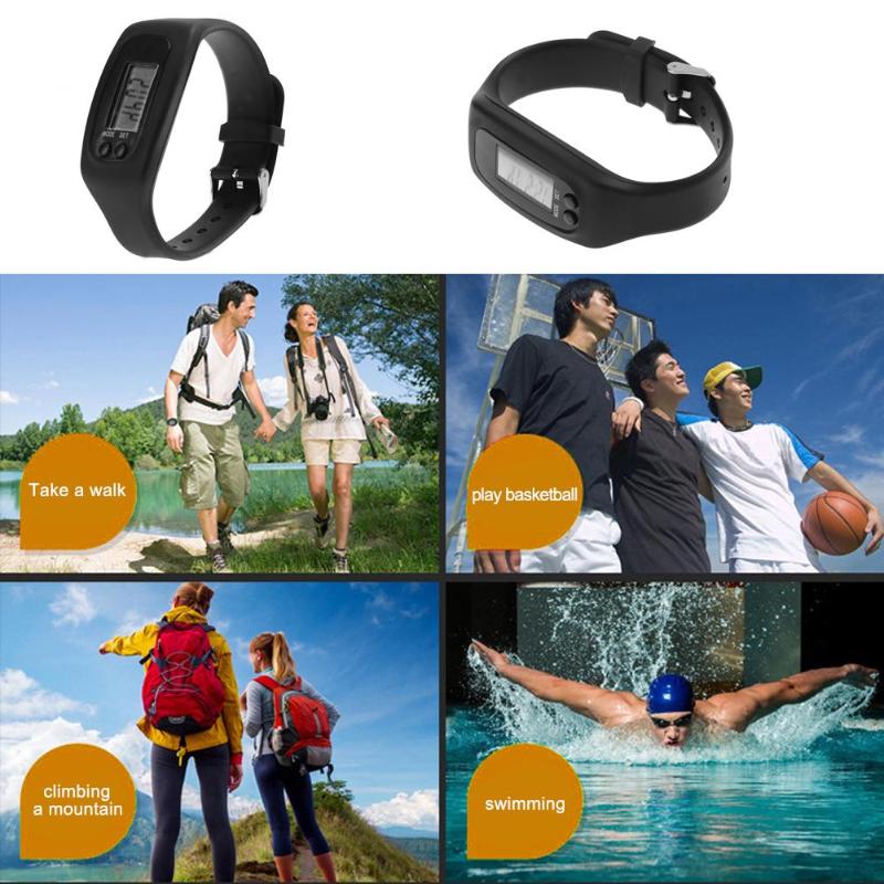 1Pcs LED Display Activity Sports Pedometer Calorie Fitness Tracker Bracelet Fitness Tracker Watch Remote Camera Wristband New - ebowsos