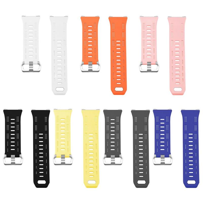 1Pcs Soft Silicone TPU Hollow Breathable Watch Band Bracelet Wrist Strap Replacement for Fitbit Ionic Smart Watch Colorful Bands - ebowsos