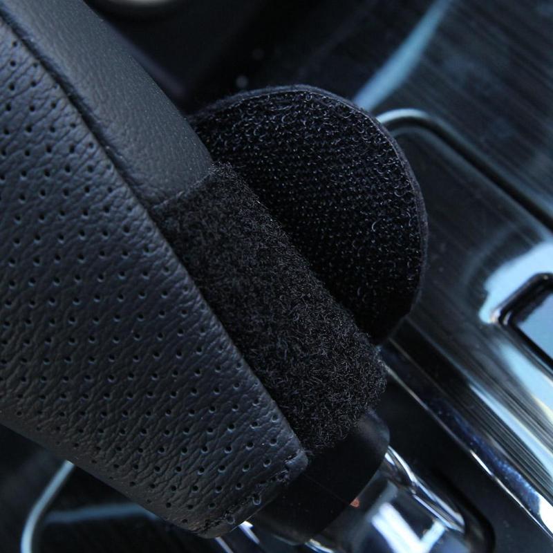 1Pcs Universal Black Synthetic Leather Car Auto/Manual Gear Shift Knob Protective Cover Gear Shift Collars Handbrake Grip Covers - ebowsos