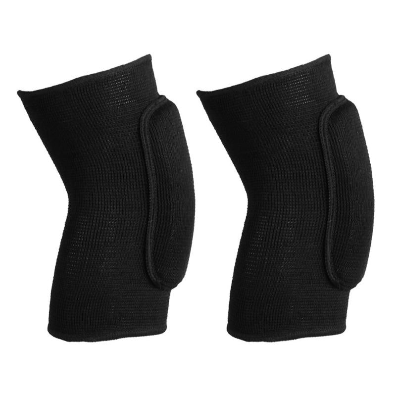 1pair Elastic Elbow Support Gym Fitness Sports Knitted Sponge Knee Protectors Guard Brace-ebowsos