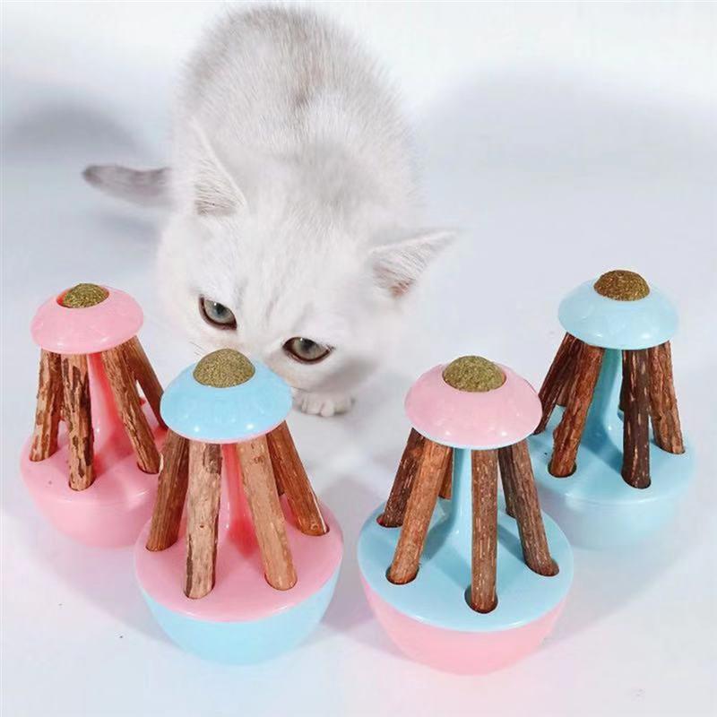 1pc Cat Tumbler Toy Creative Catnip Plastic Cat Interactive Toy Cat Playing Toys Pet Supplies Cat Favors-ebowsos