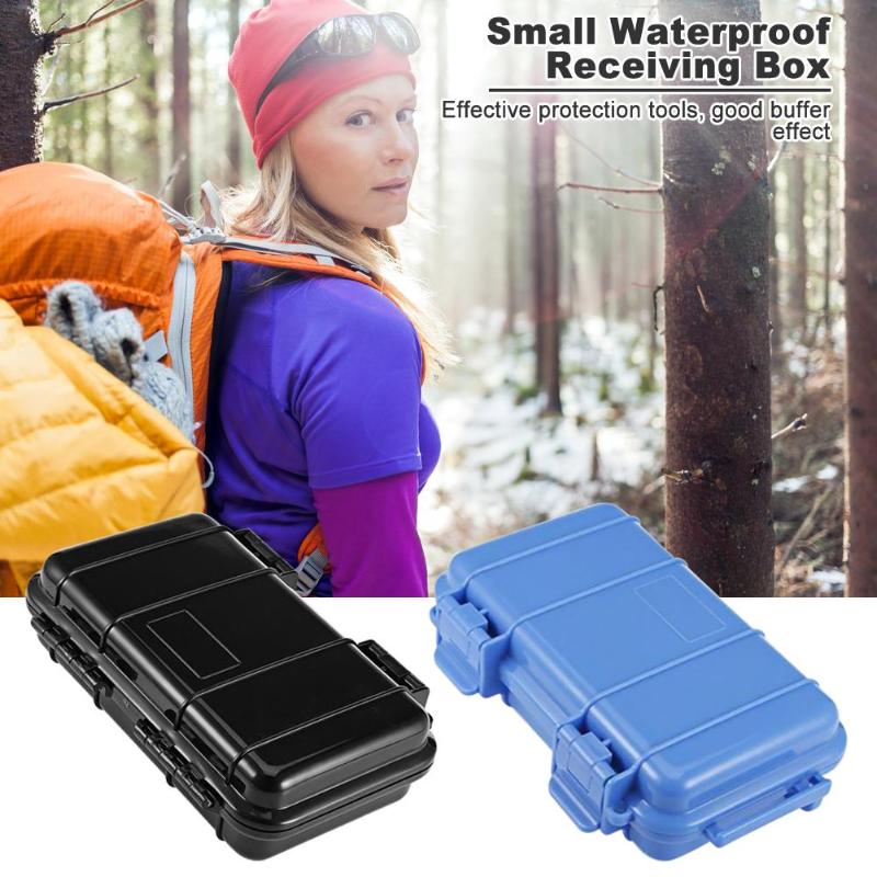 1pc Hiking Camping Waterproof Storage Box Durable Plastic Convenient Moisture-proof Box Necessary Outdoor Reception Gadgets-ebowsos