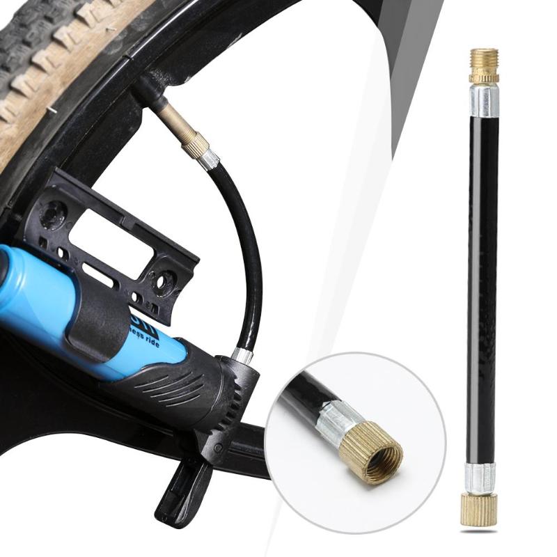 1pc MTB Bike Air Tap Tire Gas Valve Adapter Inflater Air Pump Extension Pipe Tube Connect the air pump and air tap-ebowsos