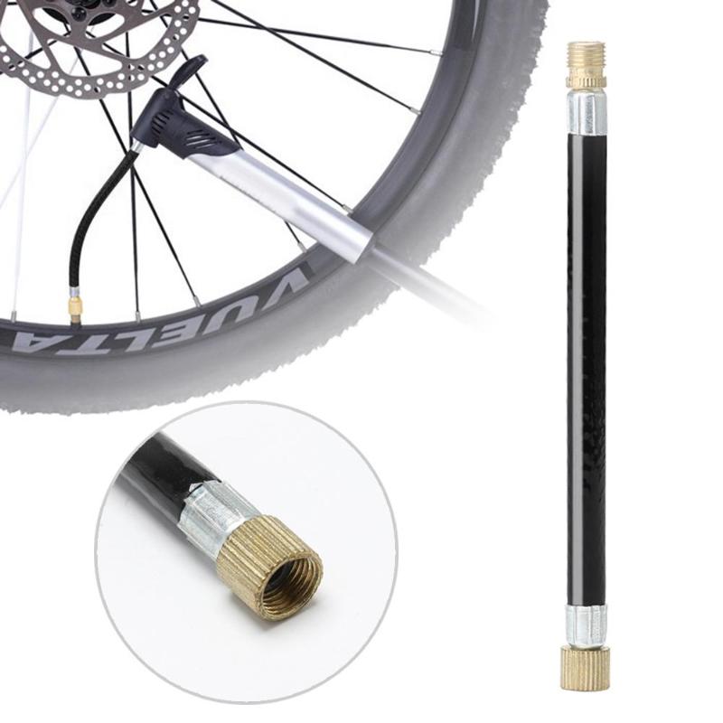 1pc MTB Bike Air Tap Tire Gas Valve Adapter Inflater Air Pump Extension Pipe Tube Connect the air pump and air tap-ebowsos