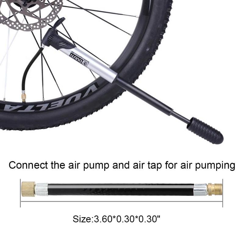 1pc MTB Bike Air Tap Tire Gas Valve Adapter Inflater Air Pump Extension Pipe Tube Connect the air pump and air tap-ebowsos