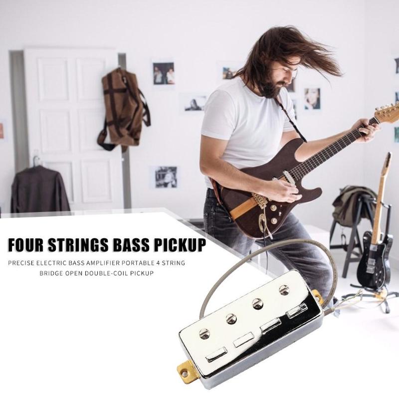 1pc Musical Pickup Instruments Accessories Electric Bass Practical Easy to Use Long Service Life Major Bridge Voice Amplifier-ebowsos