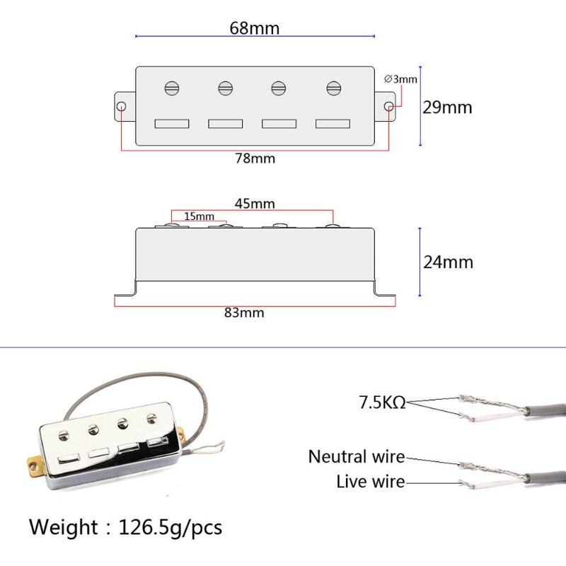 1pc Musical Pickup Instruments Accessories Electric Bass Practical Easy to Use Long Service Life Major Bridge Voice Amplifier-ebowsos