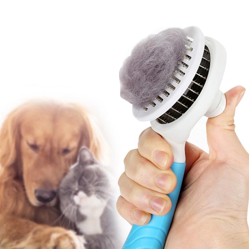 1pc Pet Comb Stainless Needle Ergonomic Pet Grooming Comb Pet Hair Comb For Cat Dog Pet Supplies-ebowsos