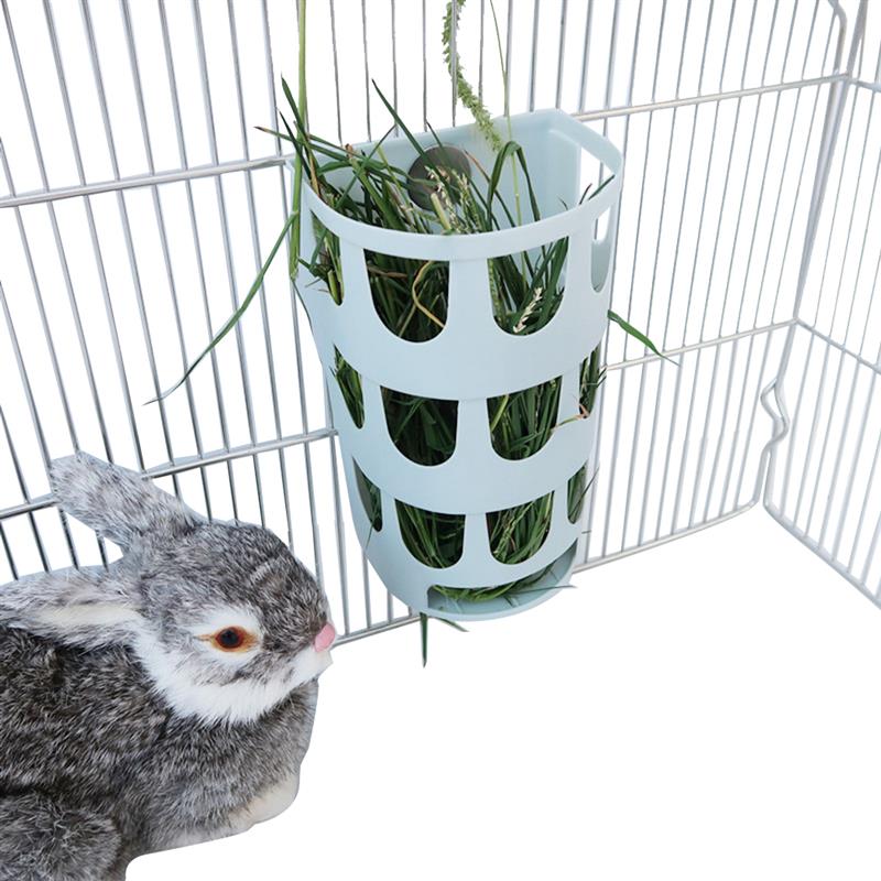 1pc Rabbit Hay Feeder Plastic Small Pet Hay Rack Pet Food Container For Small Pets Pet Feeding Supplies Random Color-ebowsos