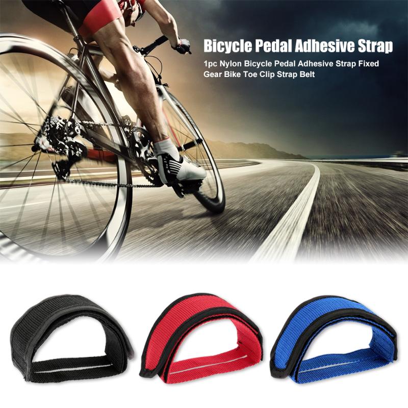 1pc Wear-resisting Nylon Binding Belt Bicycle Pedal Adhesive Strap Toe Clip High-quality Belt Fixed Gear Accecssories-ebowsos