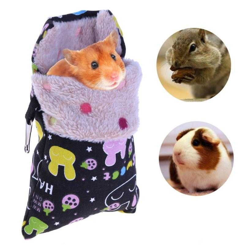 1pc Winter Warm Coral Velvet Hamsters Sleeping Bags Nest Squirrels Guinea Pigs Parrots Bed Mat House Small Animals Sleeping Bag - ebowsos