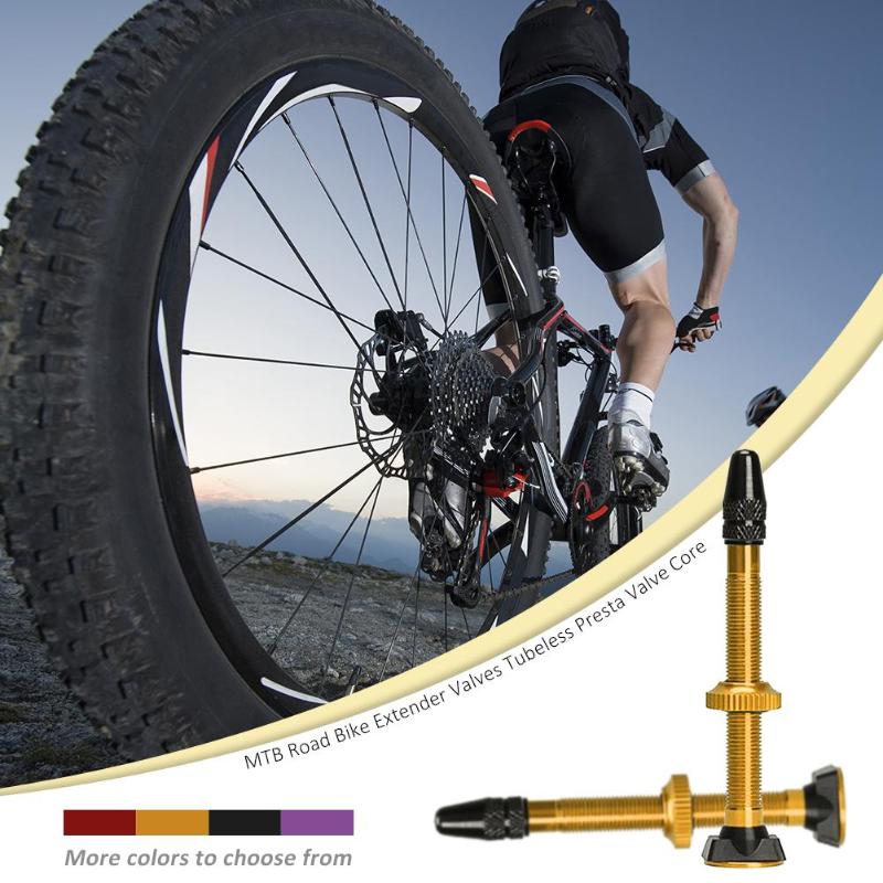 1pcs 40mm MTB Road Bike Extender Valves Tubeless Presta Valve Core-ebowsos