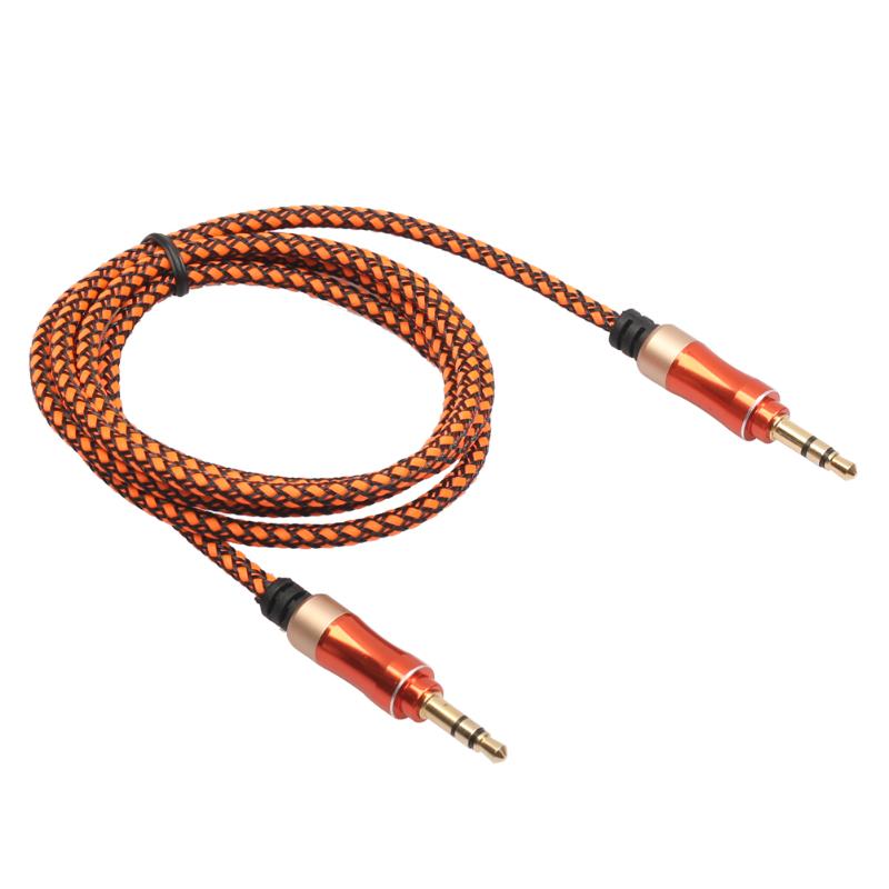 1pcs Audio Cable 1M / 3FT 3.5mm Aux Cable Gold Plated Male to Male Car Audio Line for  MP3/ DVD/TV/Mobile phone - ebowsos