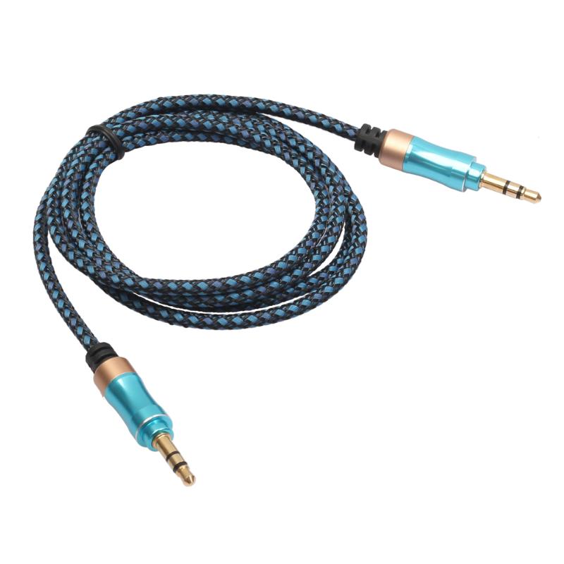 1pcs Audio Cable 1M / 3FT 3.5mm Aux Cable Gold Plated Male to Male Car Audio Line for  MP3/ DVD/TV/Mobile phone - ebowsos