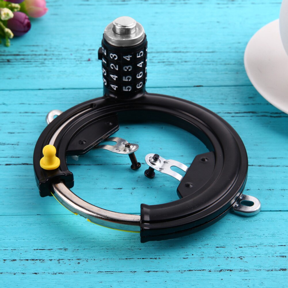 1pcs Black Bike Lock General Bicycle Horseshoe Claws Anti-theft Lock Password Share Bike MTB Bicycle Locks-ebowsos