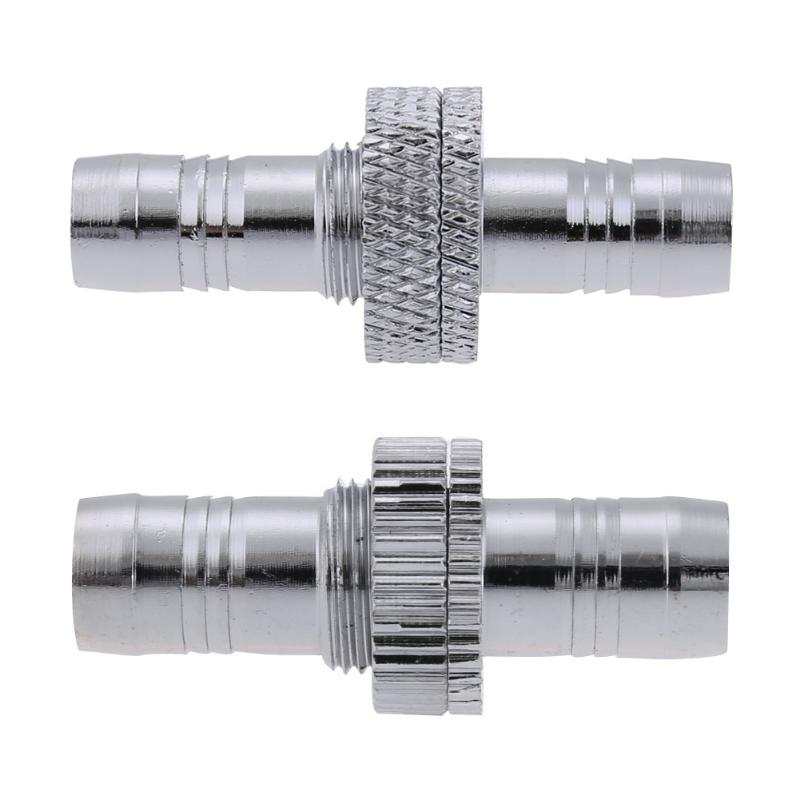 1pcs G1/4" Thread PC Cooling System Cooler Soft Tube Hose Chrome Plated Connector 9mm 11mm OD Double Head Computer Components - ebowsos