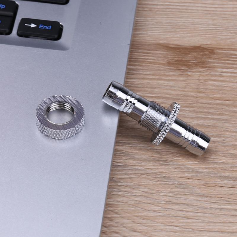 1pcs G1/4" Thread PC Cooling System Cooler Soft Tube Hose Chrome Plated Connector 9mm 11mm OD Double Head Computer Components - ebowsos