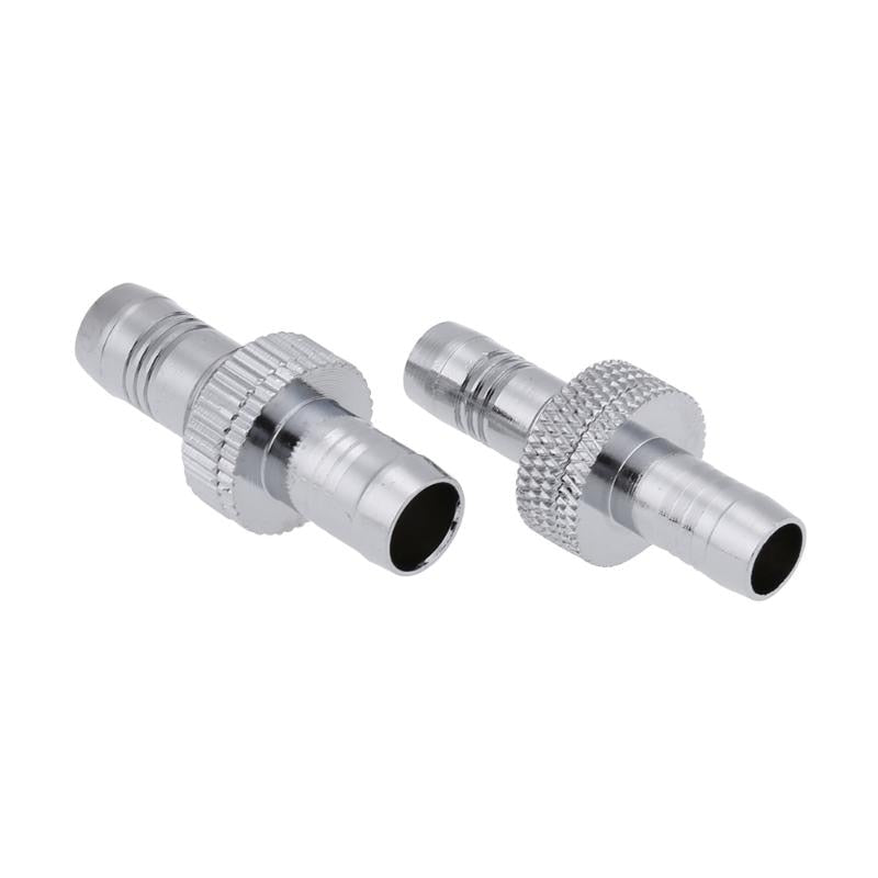 1pcs G1/4" Thread PC Cooling System Cooler Soft Tube Hose Chrome Plated Connector 9mm 11mm OD Double Head Computer Components - ebowsos