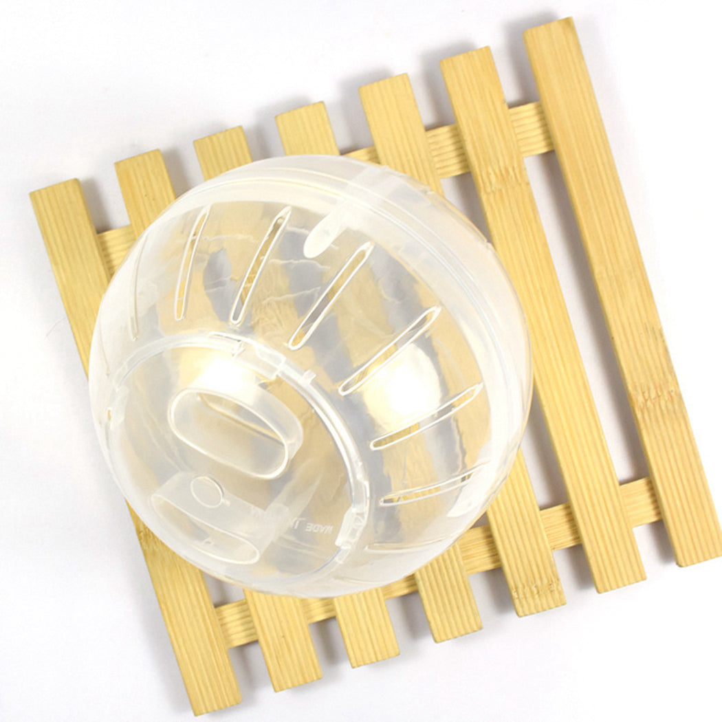 1pcs Hamster Ball Clear Plastic Safe Sturdy Hamster Exercise Ball Hamster Ball Toy Pet Interactive Toy Supplies Random Color-ebowsos