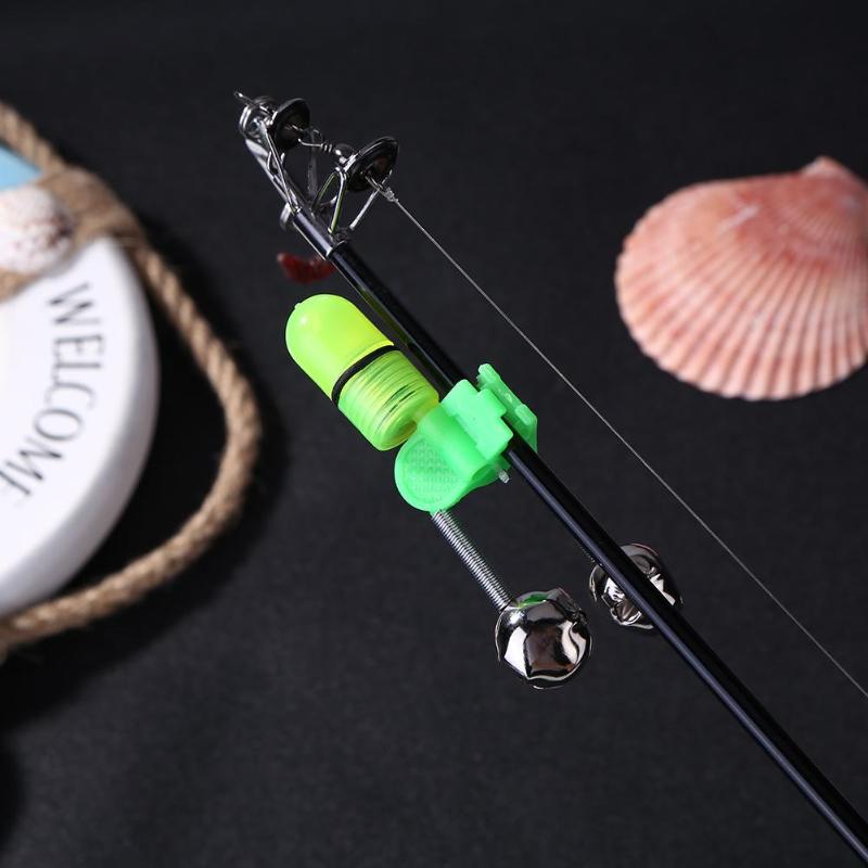 1pcs/set LED Fishing Rod Bite Alarm Bells Ring Fishing Lures Accessory Red Light Alerter Outdoor Fish Tool-ebowsos