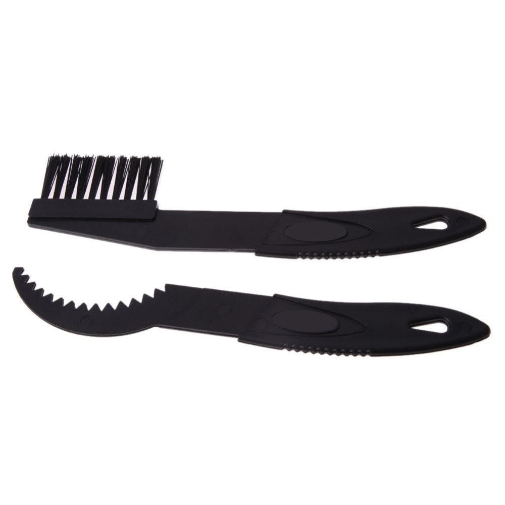 2 PCS Bike Cycling Cleaner Scrubber Tools Bicycle Chain Clean Brush Cleaning Bicycle Repair Tools Parts Bike Accessories Black-ebowsos