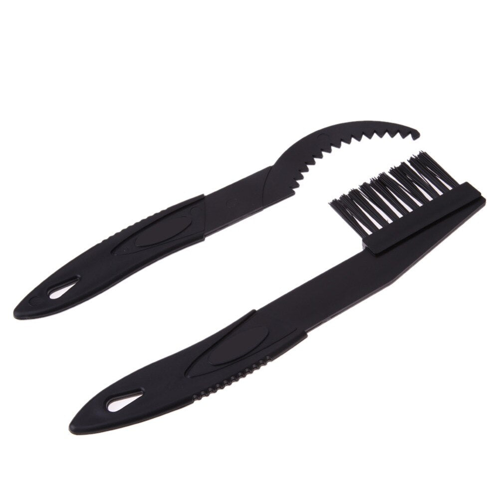 2 PCS Bike Cycling Cleaner Scrubber Tools Bicycle Chain Clean Brush Cleaning Bicycle Repair Tools Parts Bike Accessories Black-ebowsos