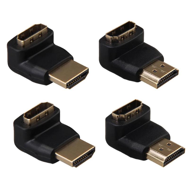 2 Pairs HDMI Adapter Converter 90 Degree+270 Degree HDMI Male to Female Adapter Converter Connector for 1080P HDTV - ebowsos