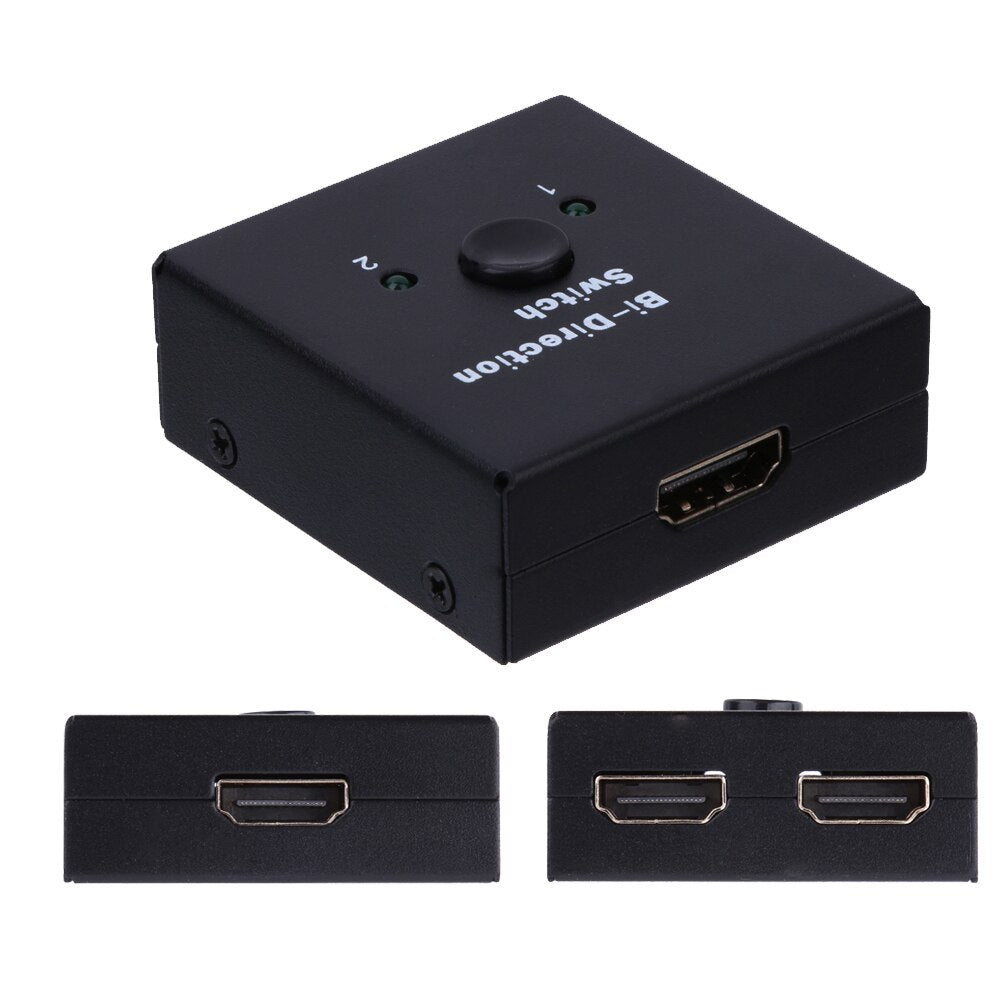 2-Port HDMI 1.4 Bi-directional 2x1 Switch Switcher & 1x2 Splitter Selector 3D 4K - ebowsos