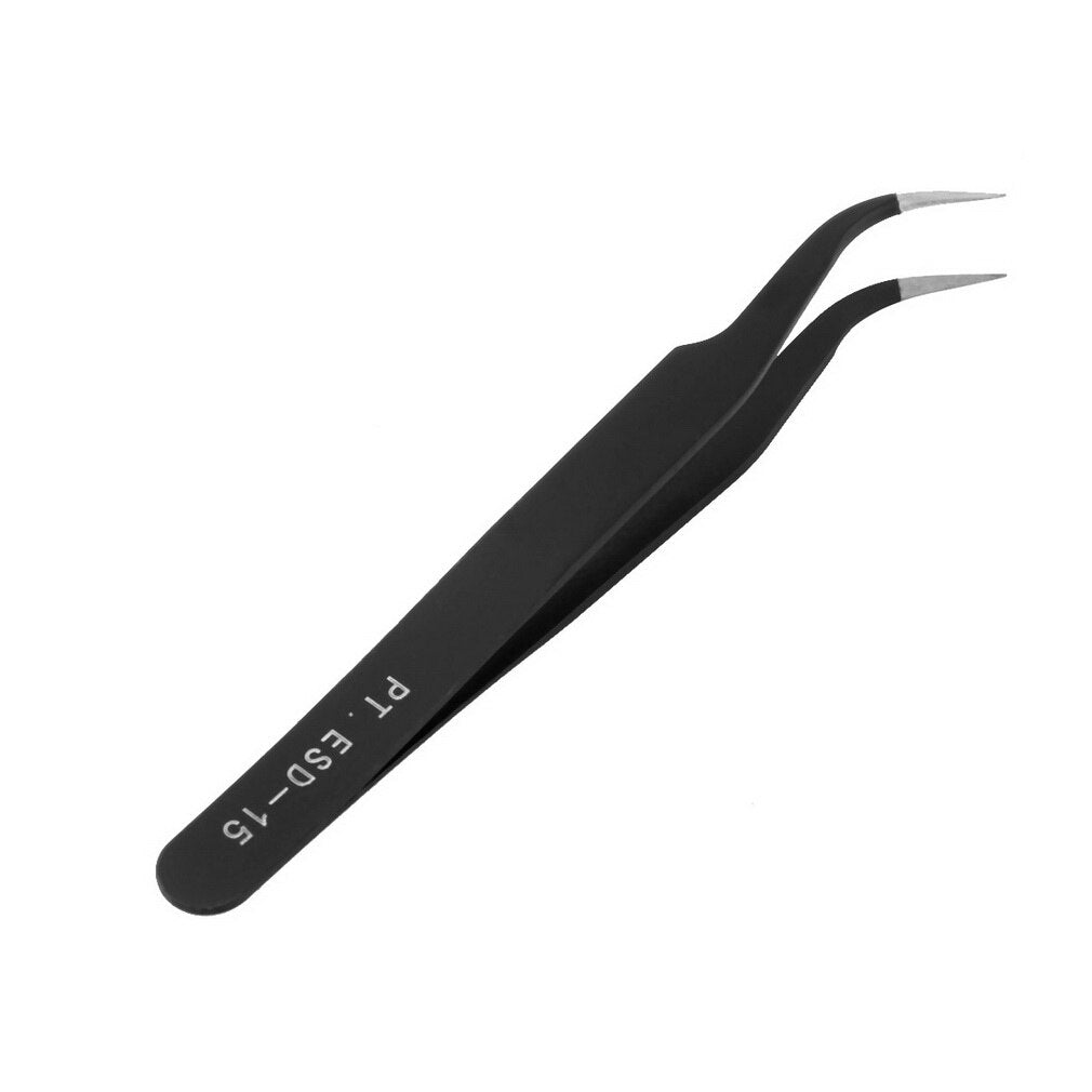 2 pcs/set Anti-Acid Steel Curved Straight Tweezers Makeup Eyelash Curler False Eyelashes Extension Eye Lashes Styling Tool - ebowsos