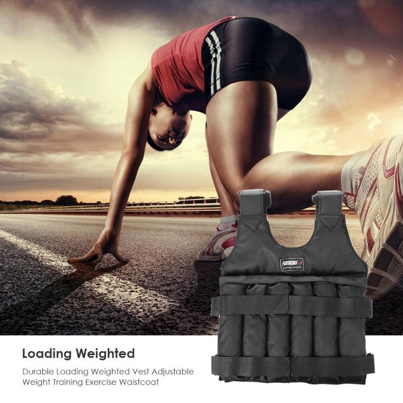 20-50Kg 0Kg Max Loading Weighted Vest Boxing Training Thickening Exercise Waistcoat Durable Adjustable Weight Jacket-ebowsos