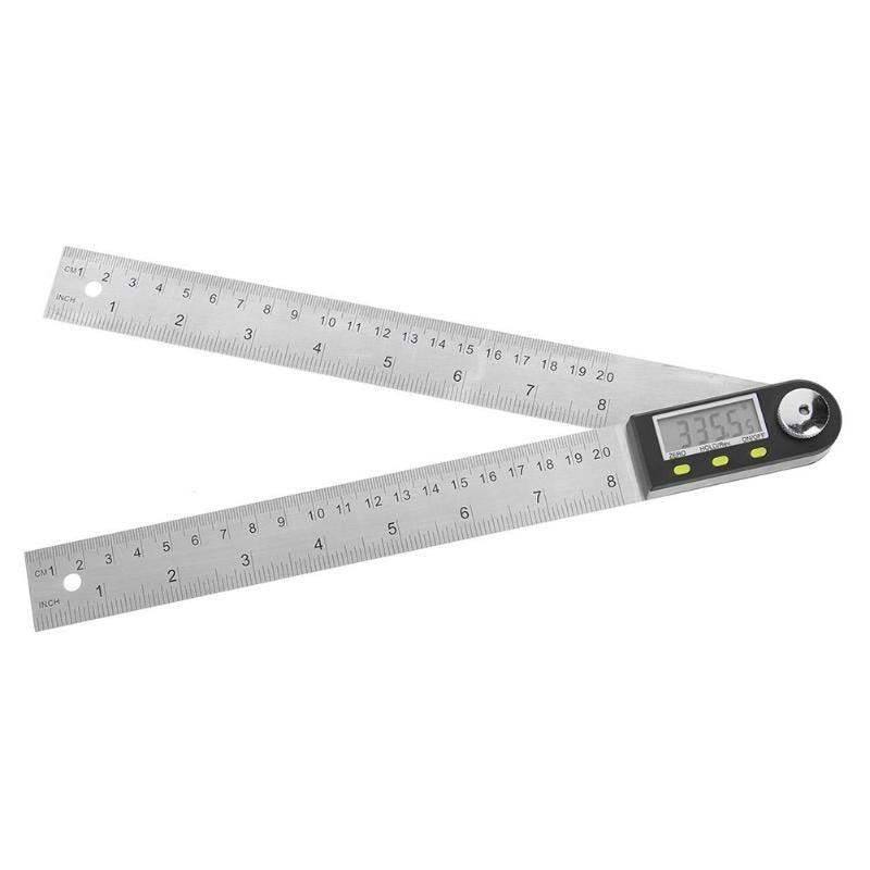 200mm 0.1mm Stainless Steel Digital Protractor Inclinometer Electronic Inclinometer Level Measuring Angle Ruler - ebowsos