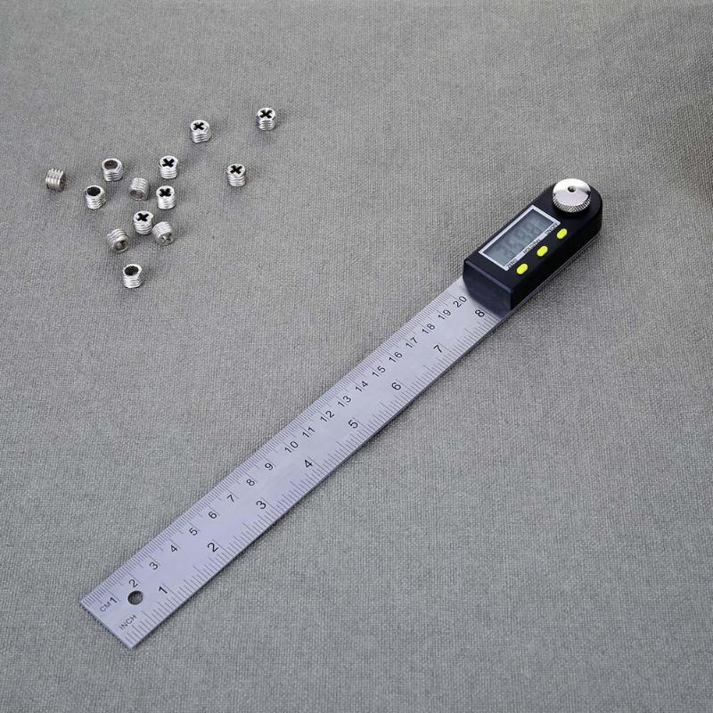 200mm 0.1mm Stainless Steel Digital Protractor Inclinometer Electronic Inclinometer Level Measuring Angle Ruler - ebowsos