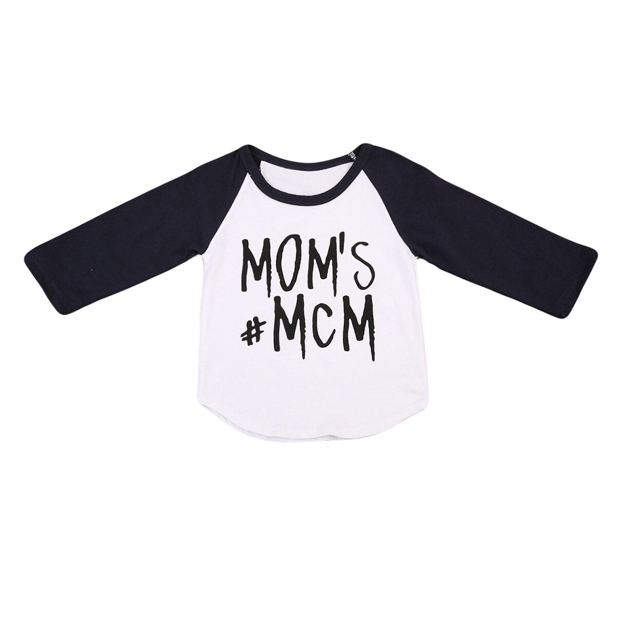 1PC Toddler Baby Boys MOM's MCM Tops Tee Cotton T-shirt Long Sleeve Clothes - ebowsos