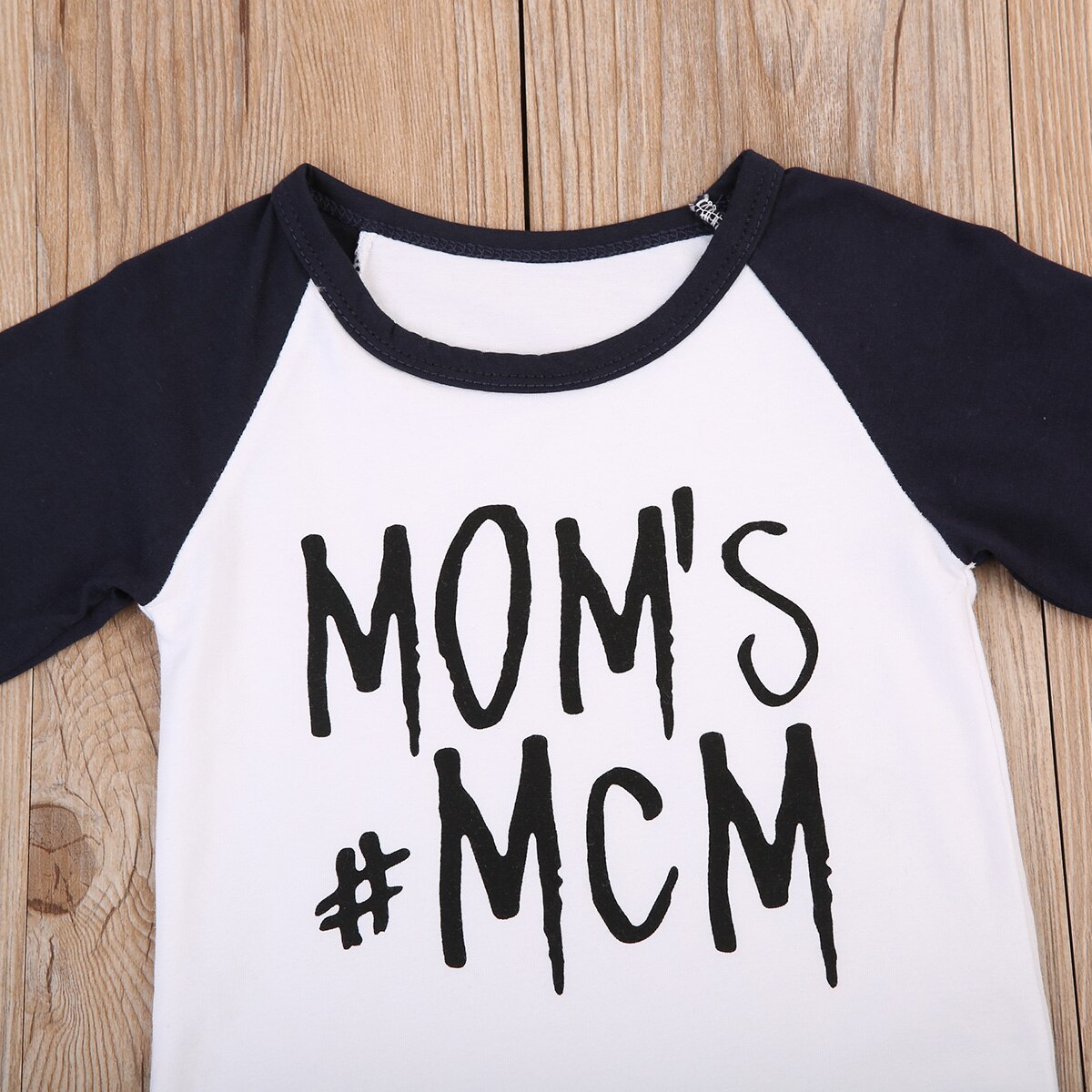 1PC Toddler Baby Boys MOM's MCM Tops Tee Cotton T-shirt Long Sleeve Clothes - ebowsos