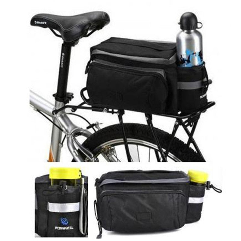 2017 Black Bike Bag Bicycle Rear Seat Bags Large Capacity Multi-functional Bike Bags Cycling Handbags Bicycle Accessories-ebowsos