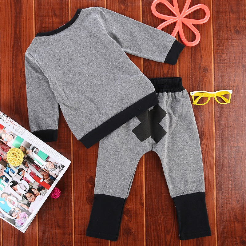 Winter Bear 2PCS Kids Baby Toddler Boy Girls Clothes Set Sweatshirt Pants Leggings Outfits - ebowsos