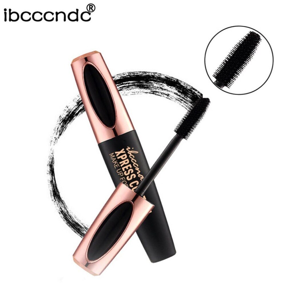 2018 4D Silk Mascara Women Black Mascara Long Lasting Waterproof Silk Fiber Lengthening Curling Eyelash Makeup Tool - ebowsos